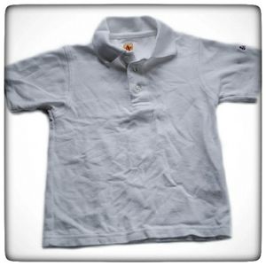 Boys White Uniform Polo School Shirt-Size XS